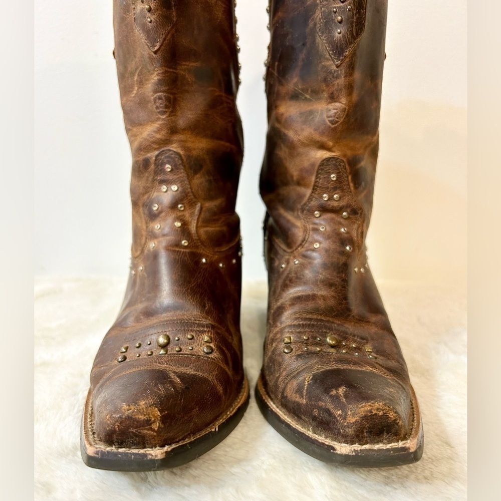 Ariat Womens Rhinestone Cowgirl Boots in Sassy Brown Size 7 - Picture 4 of 15